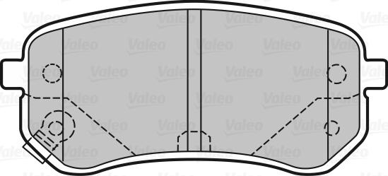 Valeo 598706 - Комплект спирачно феродо, дискови спирачки vvparts.bg