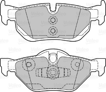 Valeo 598703 - Комплект спирачно феродо, дискови спирачки vvparts.bg