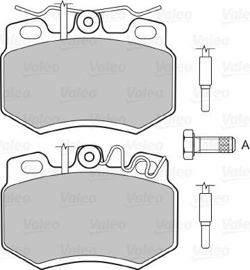 Valeo 598714 - Комплект спирачно феродо, дискови спирачки vvparts.bg