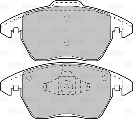 Valeo 598715 - Комплект спирачно феродо, дискови спирачки vvparts.bg