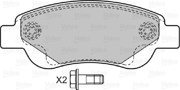 Valeo 598718 - Комплект спирачно феродо, дискови спирачки vvparts.bg