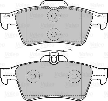 Valeo 598783 - Комплект спирачно феродо, дискови спирачки vvparts.bg