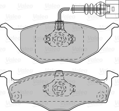 Valeo 598734 - Комплект спирачно феродо, дискови спирачки vvparts.bg