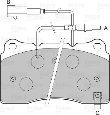 Valeo 598772 - Комплект спирачно феродо, дискови спирачки vvparts.bg