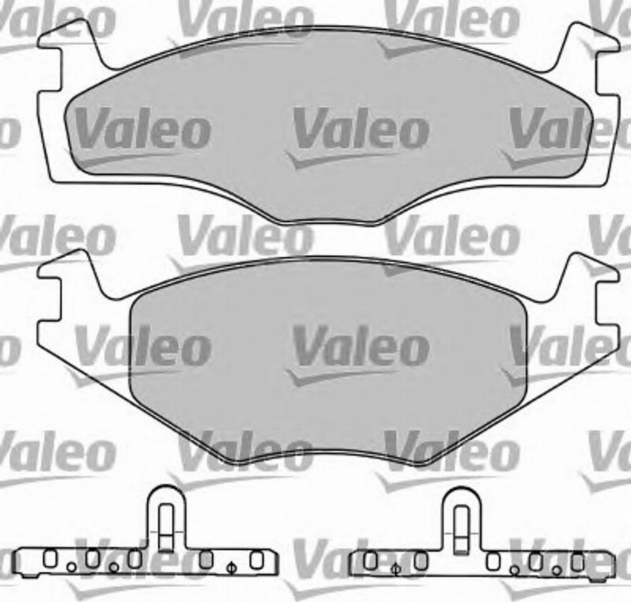 Valeo 597046 - Комплект спирачно феродо, дискови спирачки vvparts.bg
