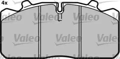 Valeo 541693 - Комплект спирачно феродо, дискови спирачки vvparts.bg