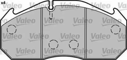 Valeo 541642 - Комплект спирачно феродо, дискови спирачки vvparts.bg