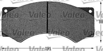 Valeo 541643 - Комплект спирачно феродо, дискови спирачки vvparts.bg