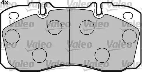 Valeo 541654 - Комплект спирачно феродо, дискови спирачки vvparts.bg