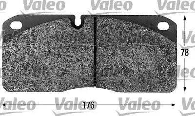 Valeo 541612 - Комплект спирачно феродо, дискови спирачки vvparts.bg