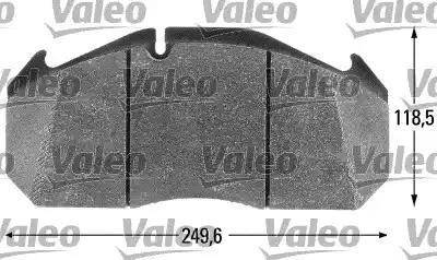 Valeo 541698 - Комплект спирачно феродо, дискови спирачки vvparts.bg