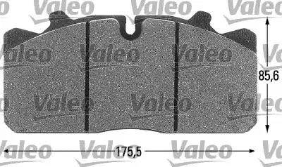 Valeo 541665 - Комплект спирачно феродо, дискови спирачки vvparts.bg