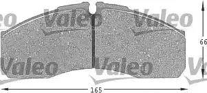 Valeo 541663 - Комплект спирачно феродо, дискови спирачки vvparts.bg