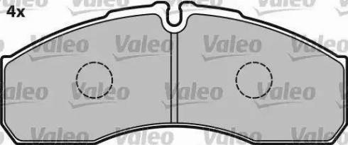 Valeo 541663 - Комплект спирачно феродо, дискови спирачки vvparts.bg