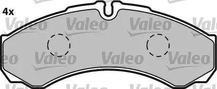 Valeo 541662 - Комплект спирачно феродо, дискови спирачки vvparts.bg