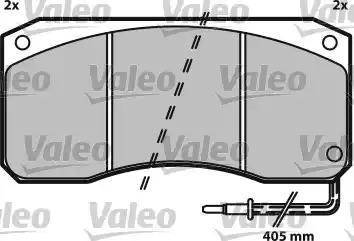 Valeo 541648 - Комплект спирачно феродо, дискови спирачки vvparts.bg