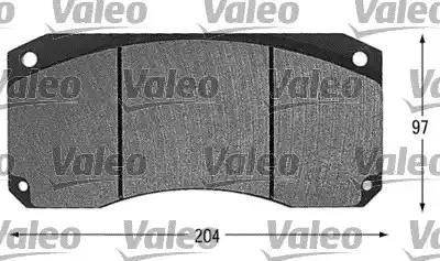 Valeo 541605 - Комплект спирачно феродо, дискови спирачки vvparts.bg