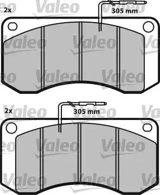 Valeo 541600 - Комплект спирачно феродо, дискови спирачки vvparts.bg