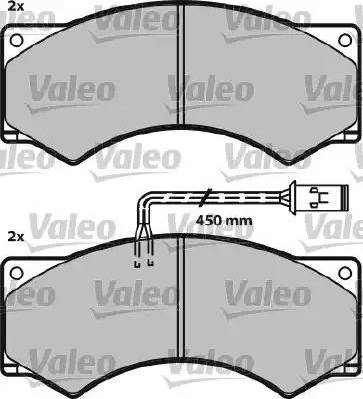 Valeo 541614 - Комплект спирачно феродо, дискови спирачки vvparts.bg