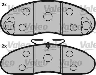 Valeo 541611 - Комплект спирачно феродо, дискови спирачки vvparts.bg