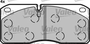 Valeo 541612 - Комплект спирачно феродо, дискови спирачки vvparts.bg