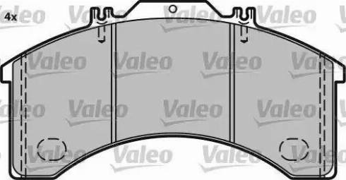 Valeo 541617 - Комплект спирачно феродо, дискови спирачки vvparts.bg