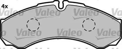 Valeo 541683 - Комплект спирачно феродо, дискови спирачки vvparts.bg