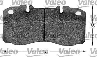 Valeo 541622 - Комплект спирачно феродо, дискови спирачки vvparts.bg