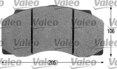 Valeo 541674 - Комплект спирачно феродо, дискови спирачки vvparts.bg