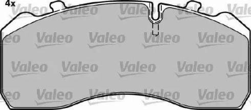 Valeo 541675 - Комплект спирачно феродо, дискови спирачки vvparts.bg