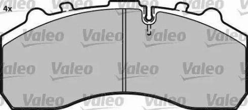 Valeo 541677 - Комплект спирачно феродо, дискови спирачки vvparts.bg