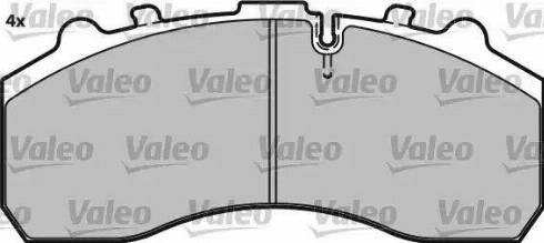 Valeo 541715 - Комплект спирачно феродо, дискови спирачки vvparts.bg