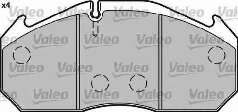 Valeo 541713 - Комплект спирачно феродо, дискови спирачки vvparts.bg