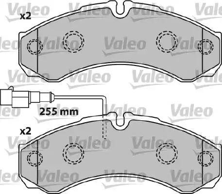 Valeo 541739 - Комплект спирачно феродо, дискови спирачки vvparts.bg