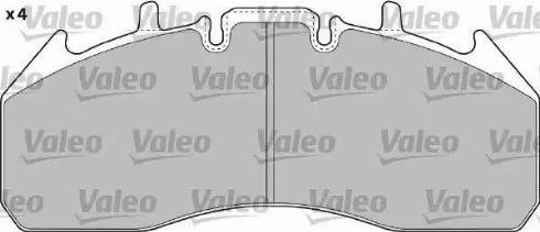 Valeo 541724 - Комплект спирачно феродо, дискови спирачки vvparts.bg