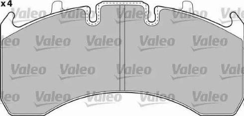 Valeo 541725 - Комплект спирачно феродо, дискови спирачки vvparts.bg