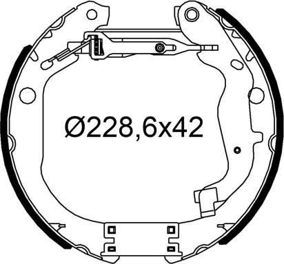 Valeo 554968 - Комплект спирачна челюст vvparts.bg