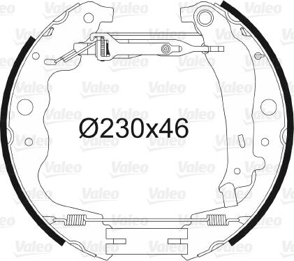 Valeo 554901 - Комплект спирачна челюст vvparts.bg