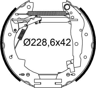 Valeo 554916 - Комплект спирачна челюст vvparts.bg