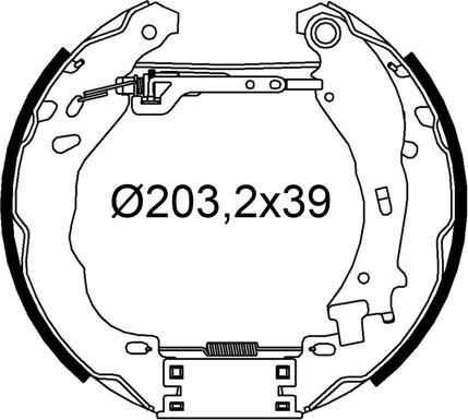 Valeo 554910 - Комплект спирачна челюст vvparts.bg