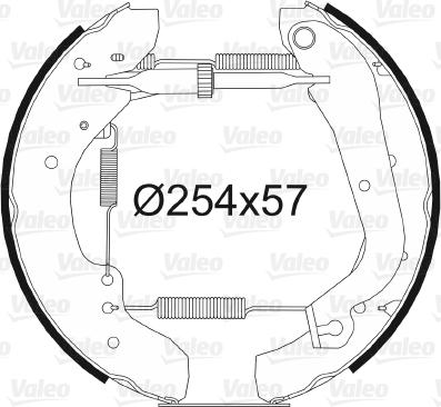 Valeo 554565 - Комплект спирачна челюст vvparts.bg