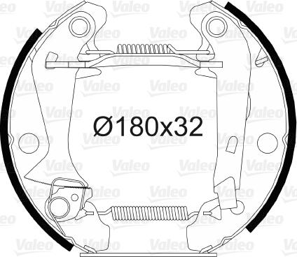 Valeo 554512 - Комплект спирачна челюст vvparts.bg