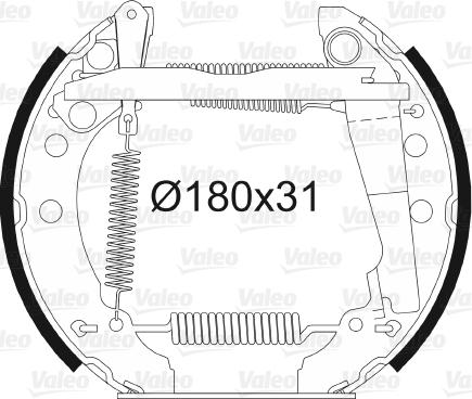 Valeo 554529 - Комплект спирачна челюст vvparts.bg