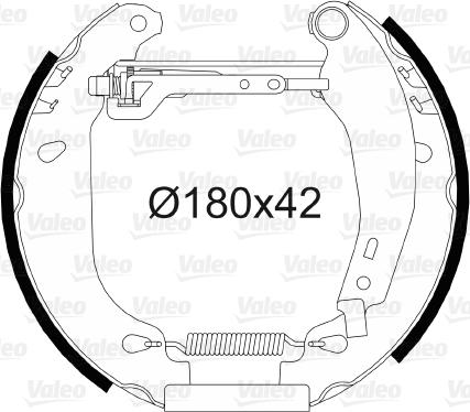 Valeo 554644 - Комплект спирачна челюст vvparts.bg