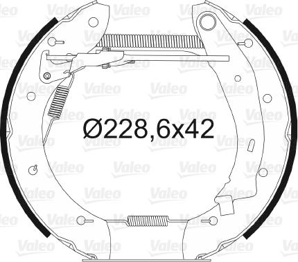 Valeo 554608 - Комплект спирачна челюст vvparts.bg