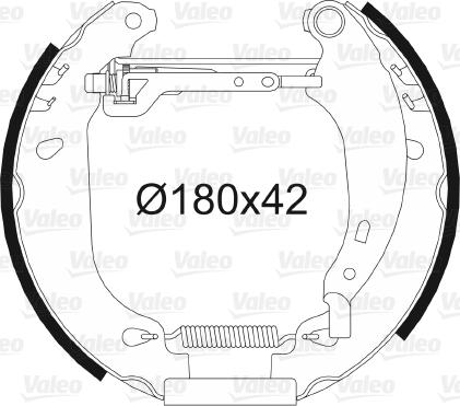 Valeo 554637 - Комплект спирачна челюст vvparts.bg