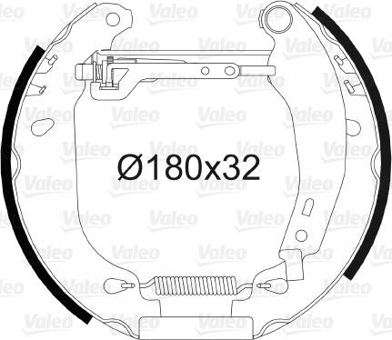 Valeo 554672 - Комплект спирачна челюст vvparts.bg