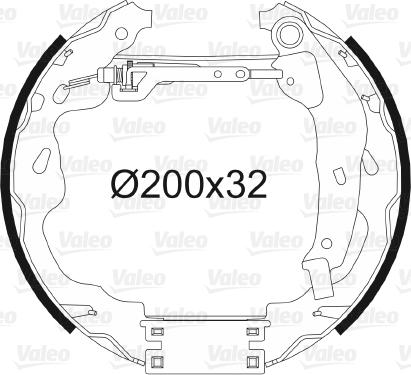 Valeo 554848 - Комплект спирачна челюст vvparts.bg