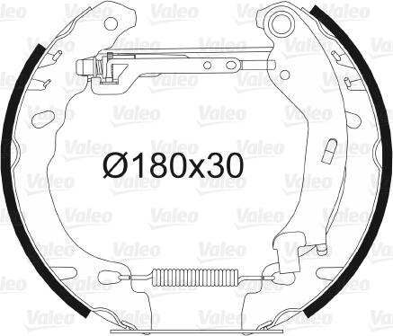 Valeo 554850 - Комплект спирачна челюст vvparts.bg