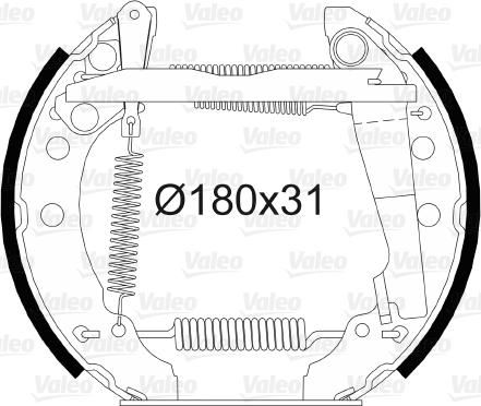 Valeo 554852 - Комплект спирачна челюст vvparts.bg